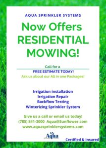 Aqua Sprinkler Systems Lawrence KS inset